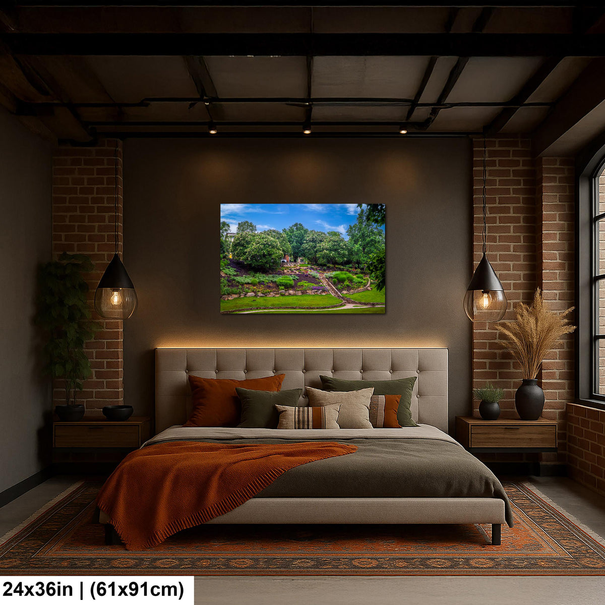 Terraced Gardens: Falls Park Greenville SC Landscape Photography Wall Art