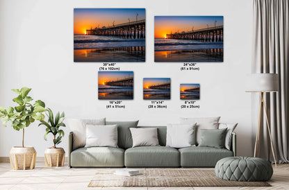 San Clemente Pier Sunset Print: California Beach Seascape