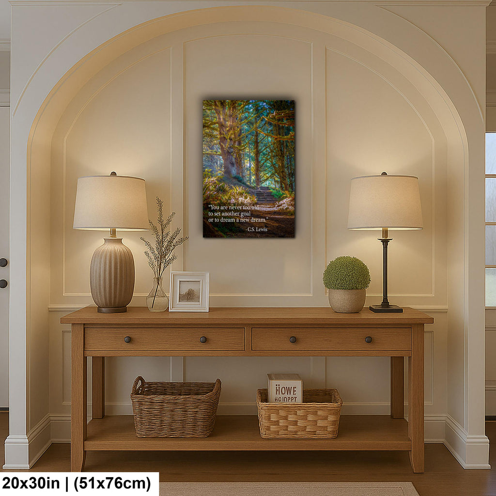 C.S. Lewis Wall Art – Inspirational Quote Print | Forest Path Photography Decor