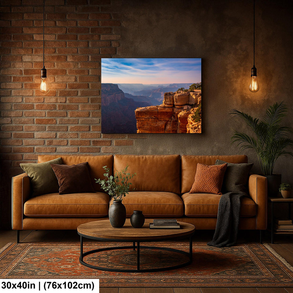 Grand Canyon Sunset Photography Wall Art, North Rim Canyon Overlook