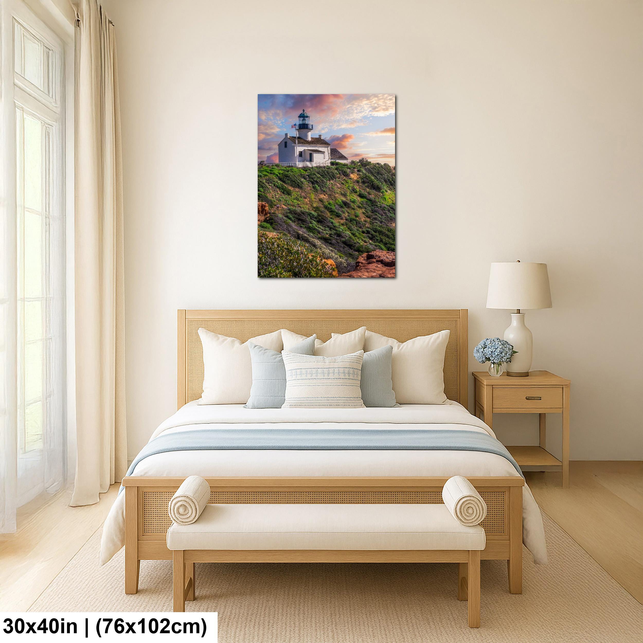 Beacon at Sunset: Point Loma Lighthouse San Diego California Photo Wall Art