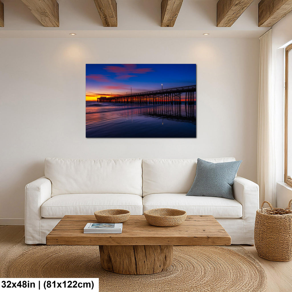Twilight Reflections: Newport Beach Pier California Photography Wall Art
