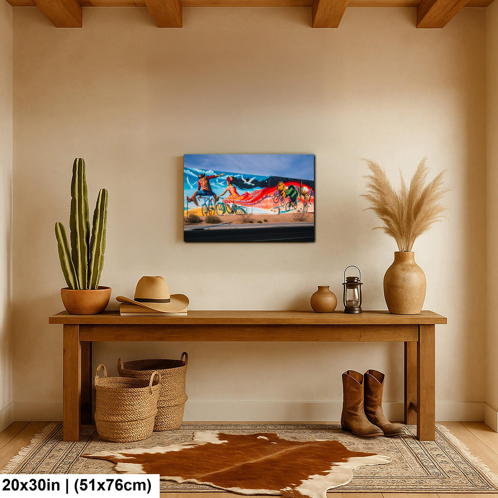 Tucson Mural - Desert Dream Bicycle Mural, Photography Print Wall Art