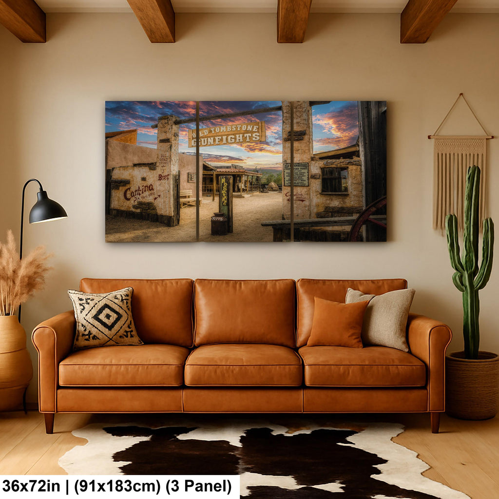 Old Tombstone Gunfights Arizona Western Town Architecture Desert Wall Art