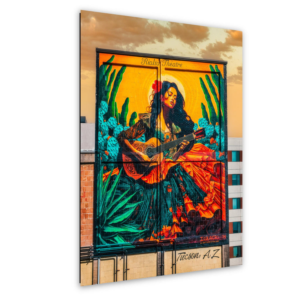 Tucson Mural Rialto Theatre La Guitarrista Arizona Urban Photography Wall Art