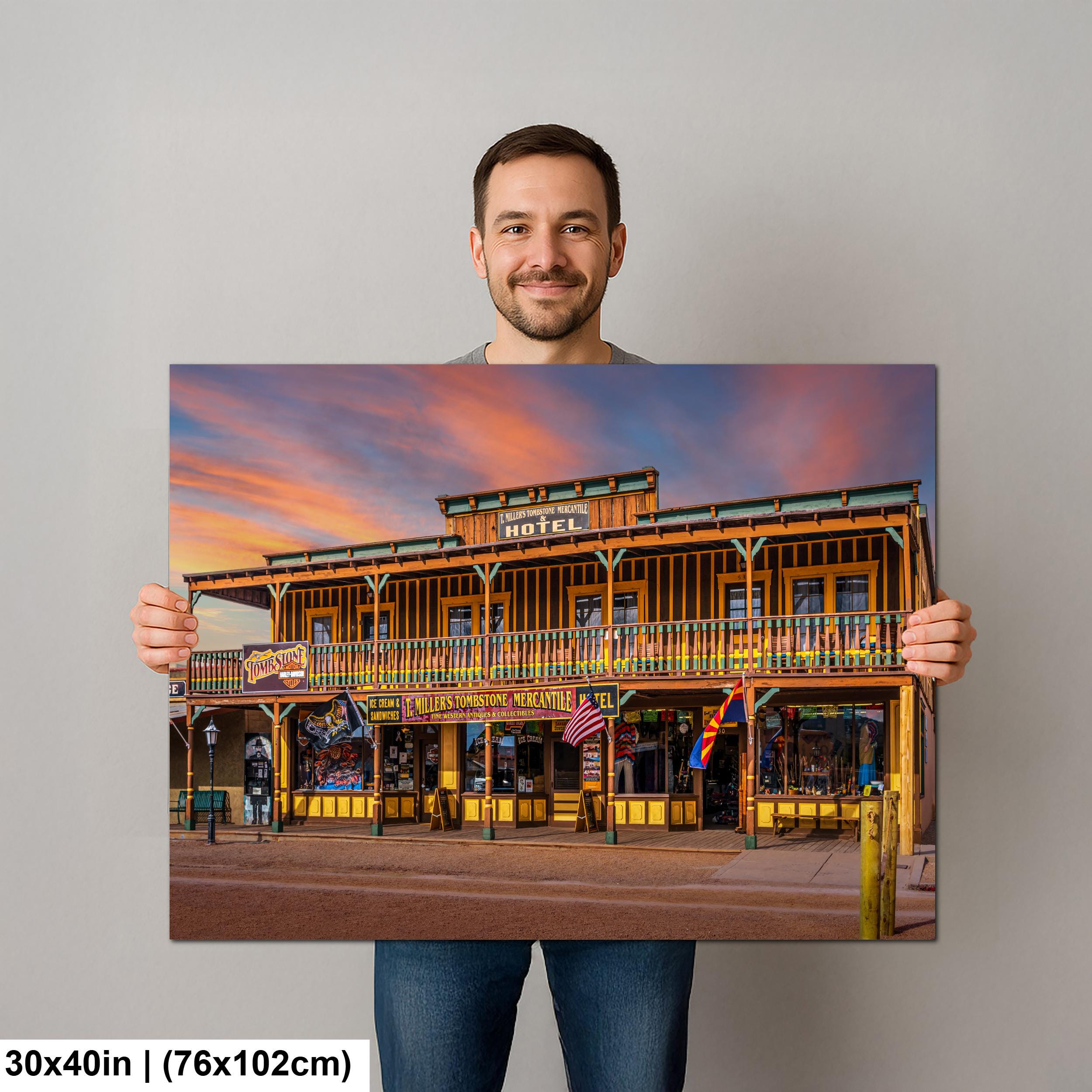 T. Miller’s Tombstone Mercantile Hotel Arizona Western Photography Wall Art