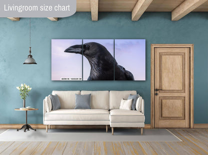 Raven Portrait Print: Arizona Desert Sky Wildlife Photography