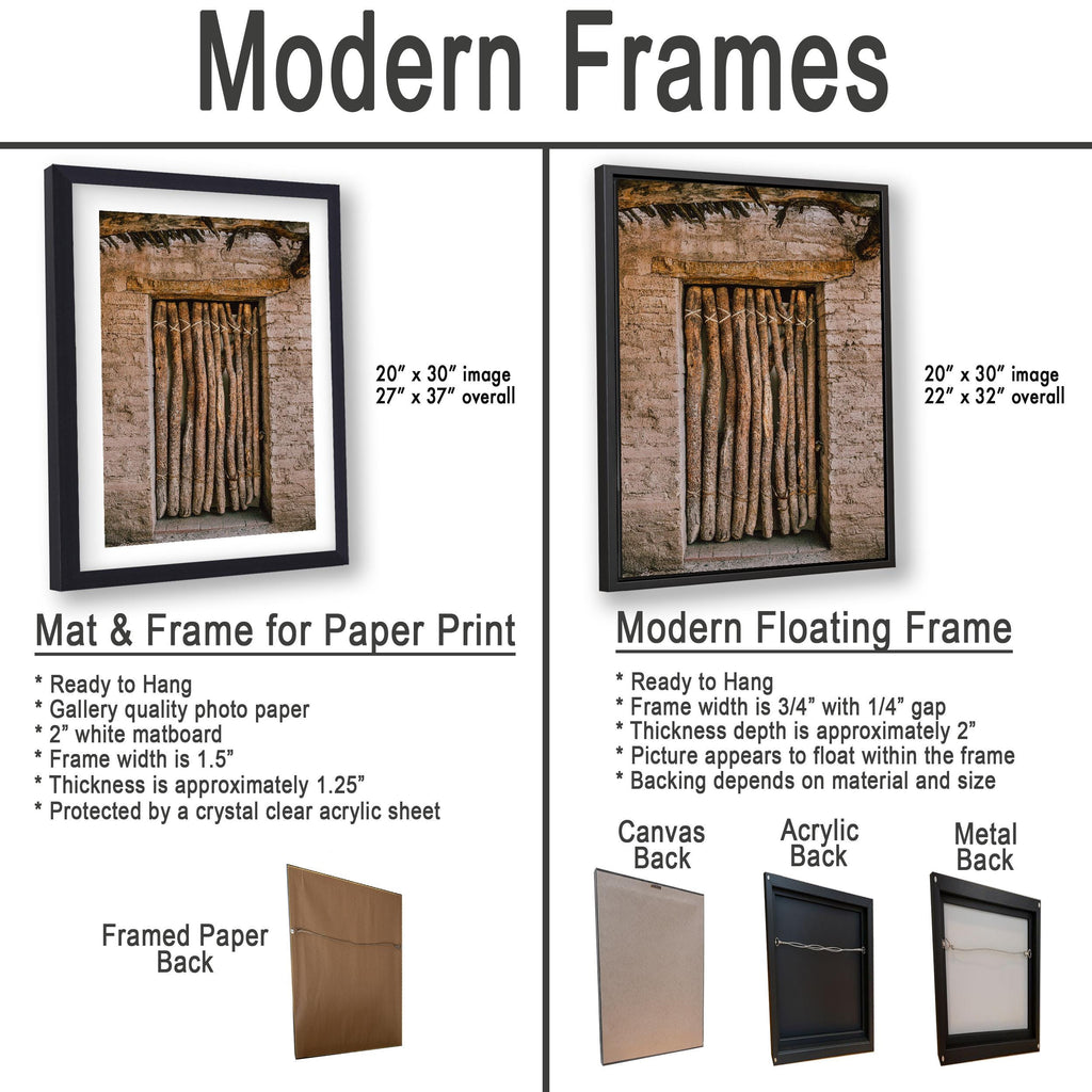 Tucson Arizona - Rustic Adobe Door With Wooden Branch Gate, Photography Print Wall Art