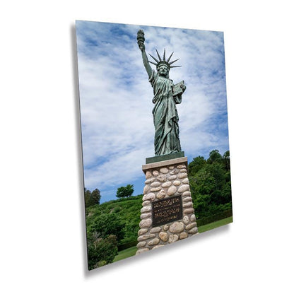 Mackinac’s Little Lady Liberty: Wall Art Print Mackinac Island Miniature Statue of Liberty Michigan Heritage Metal Metal/Aluminum/Canvas
