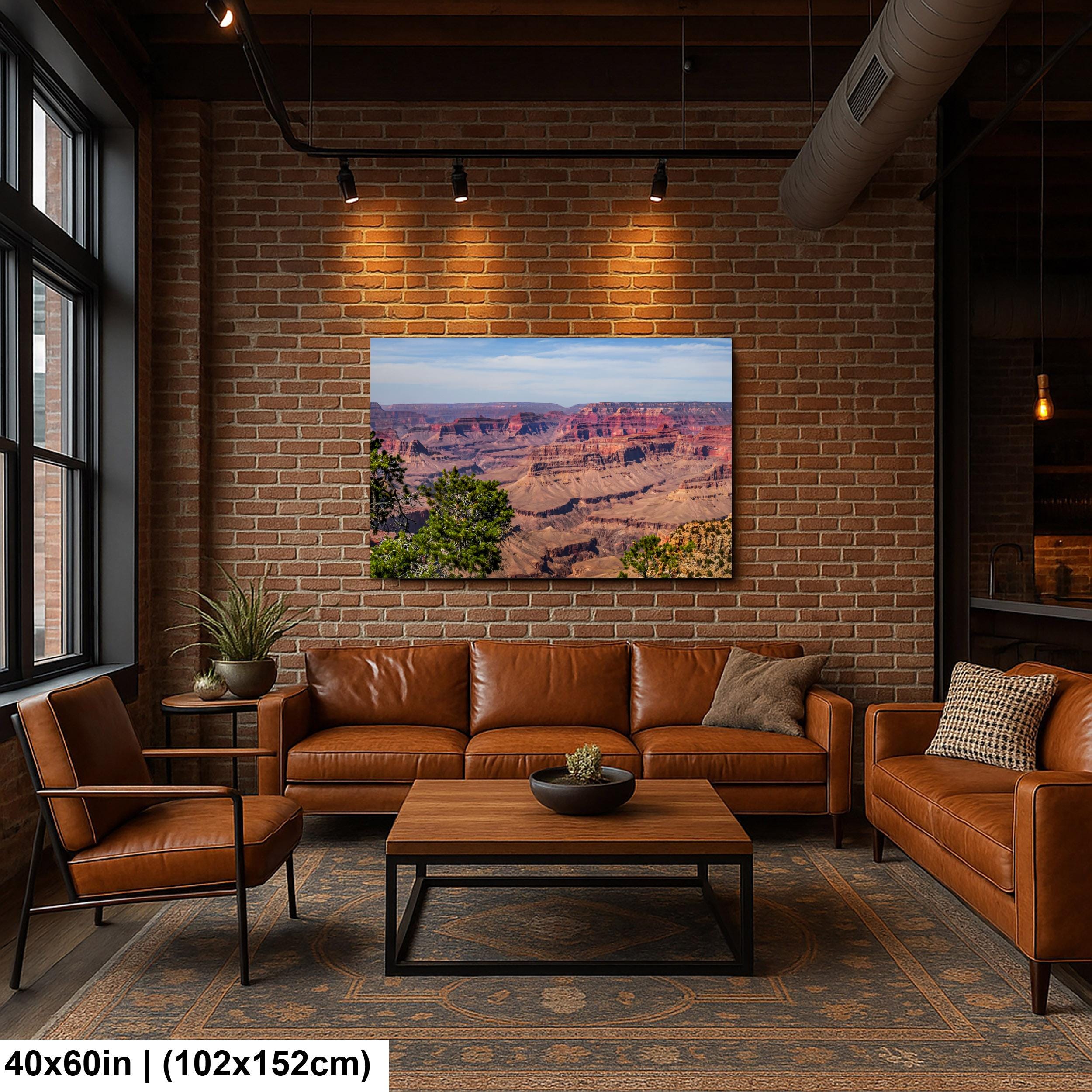 Grand Canyon South Rim Overlook Photography Print, Arizona National Park Wall Art, Desert Landscape Decor