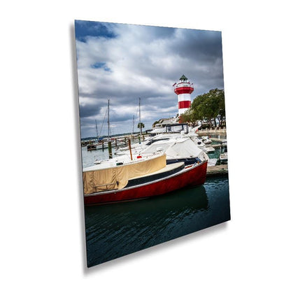 Harbour Town Lighthouse Print - Nautical Wall Art | South Carolina Marina Decor