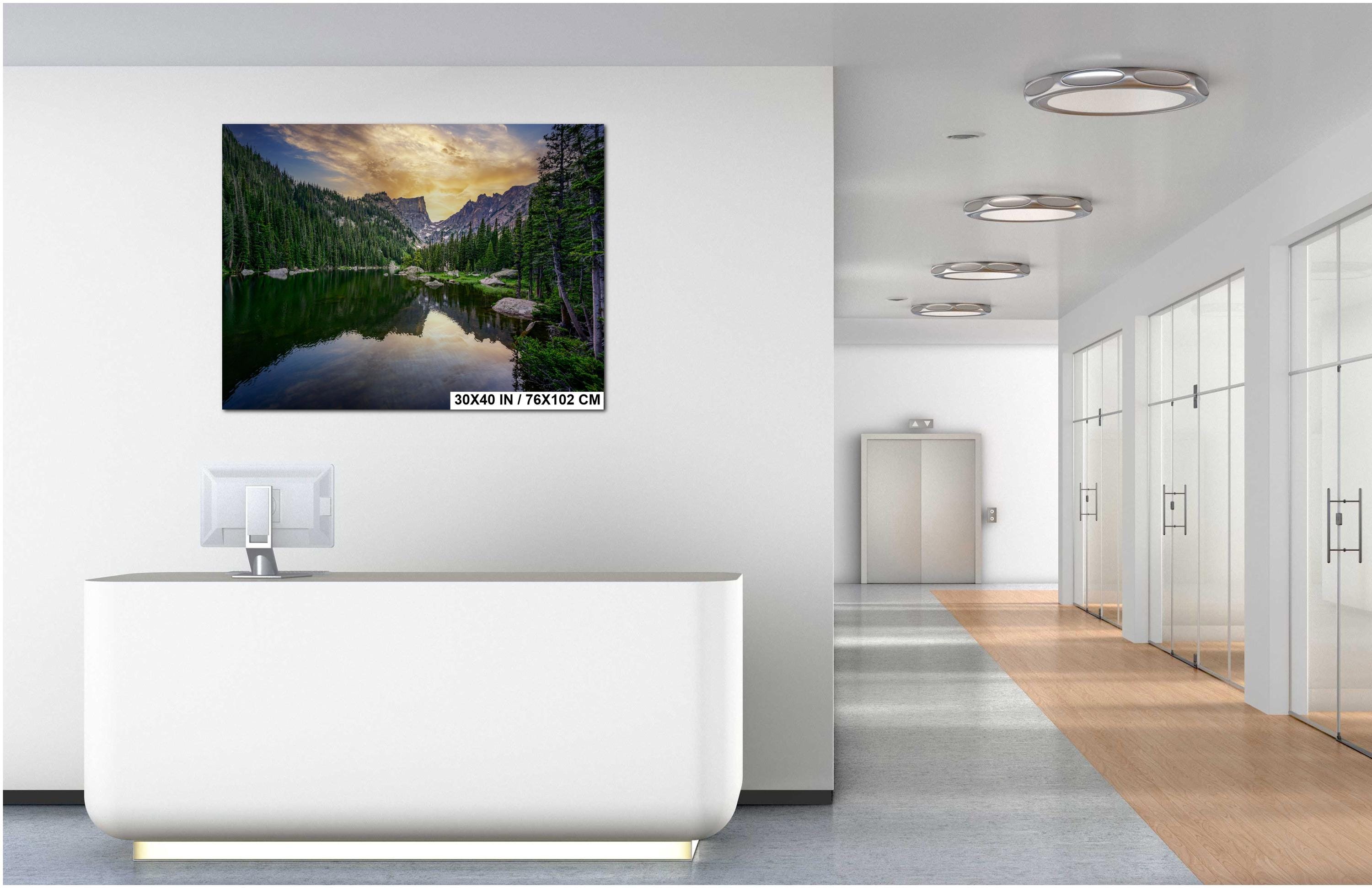 Rocky Mountain National Park Dream Lake Reflection Wall Art Photography Print, Colorado Alpine Sunrise Landscape Travel Print, Office Decor