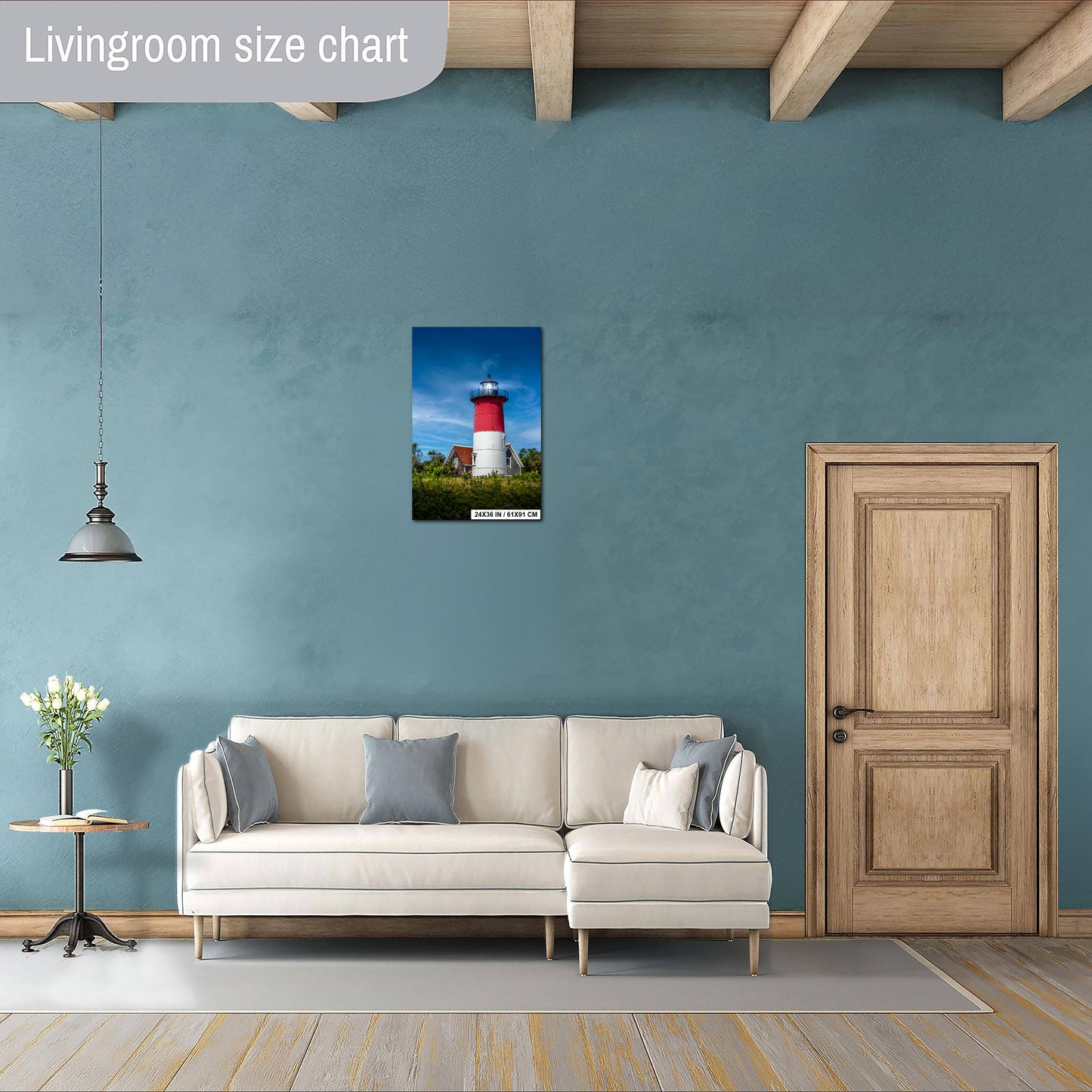 Nauset Lighthouse Print - Cape Cod Lighthouse Nautical Wall Art | Ready to Hang Canvas