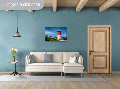 Nauset Lighthouse Print - Cape Cod Lighthouse Nautical Wall Art | Coastal Home Decor