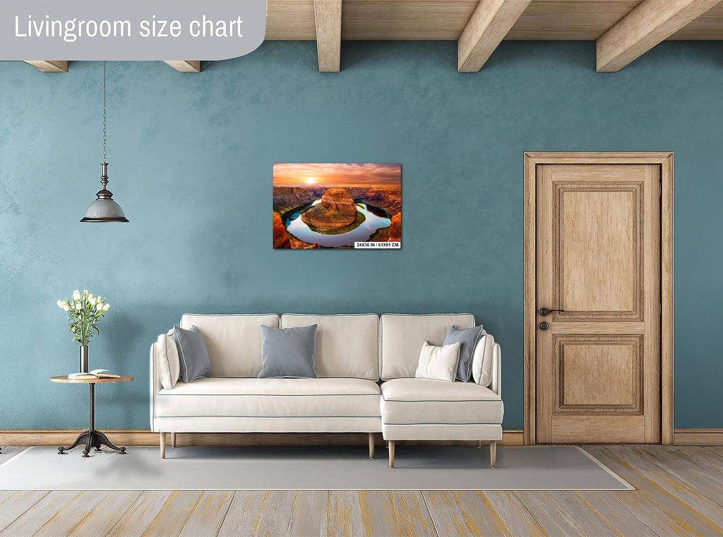 Horseshoe Bend Sunset Photo: Arizona Wall Art Home Decor