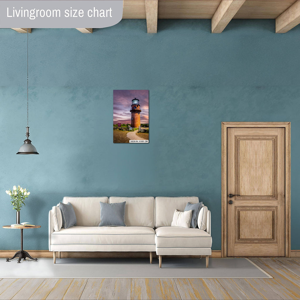 Gay Head Light Wall Art - Historic Aquinnah Lighthouse Canvas Print | Maritime Decor