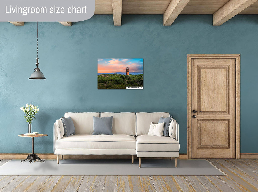 Gay Head Lighthouse Print: Martha's Vineyard Nautical Wall Art