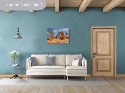 Joshua Tree Rock Art - California Desert Landscape Canvas Print | Premium Wall Decor