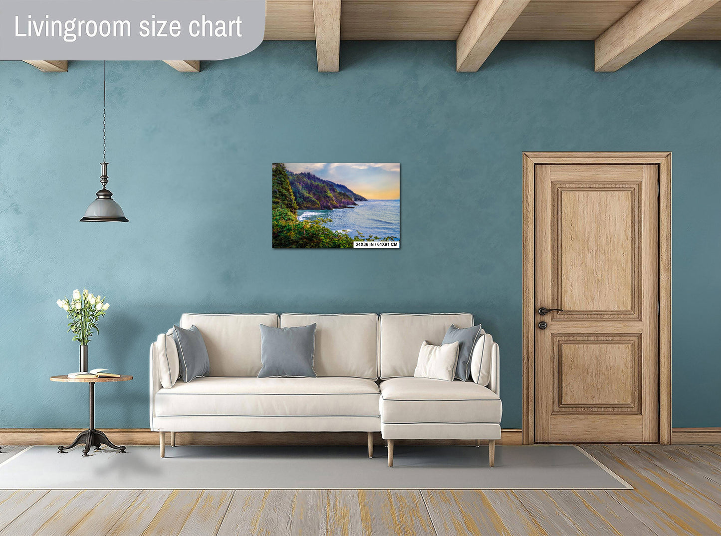 Oregon Coast Print: Hart's Cove Seascape Wall Art