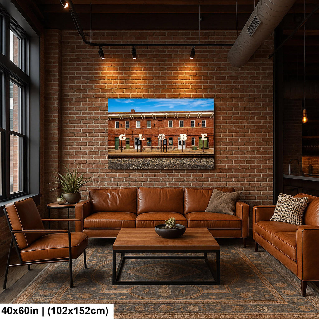 Globe Arizona Train Depot Photography Print, Railroad Americana Wall Art