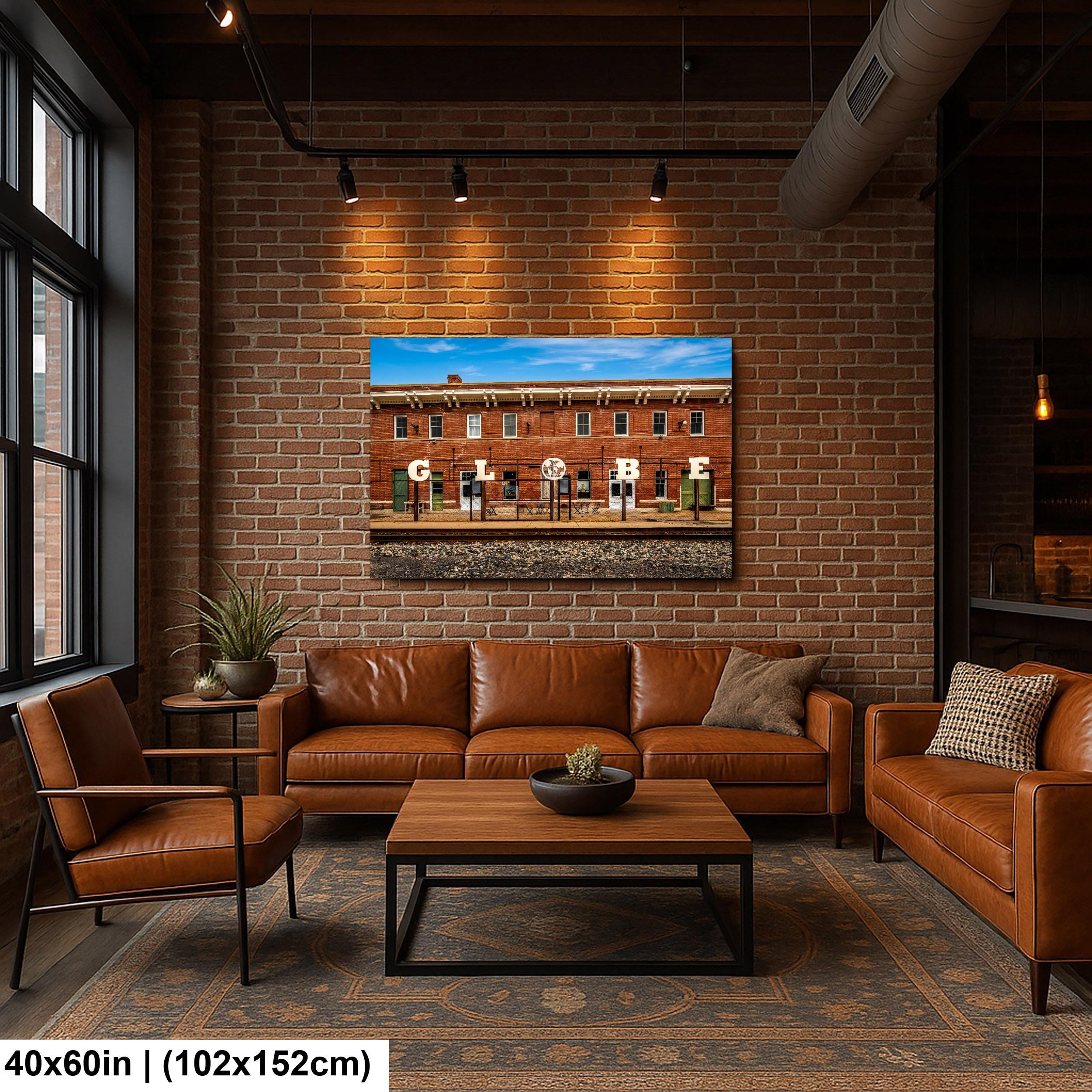 Globe Arizona Train Depot Photography Print, Railroad Americana Wall Art