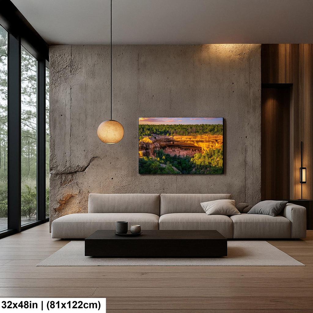 Cliff Palace Sunset at Mesa Verde National Park, Cortez Colorado Photography Print