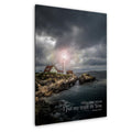 Psalm 56:3 Lighthouse Wall Art – Inspirational Coastal Print with Cape Elizabeth Lighthouse