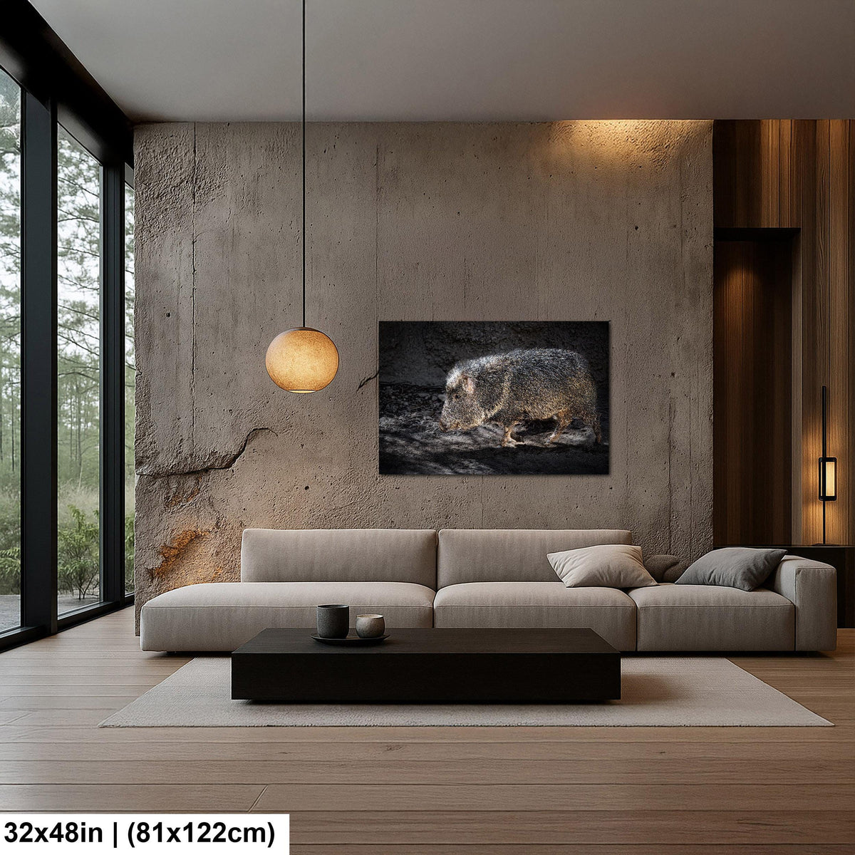 Javelina: Collared Peccary Desert Animal Close Up Photo Wall Art Home Decor