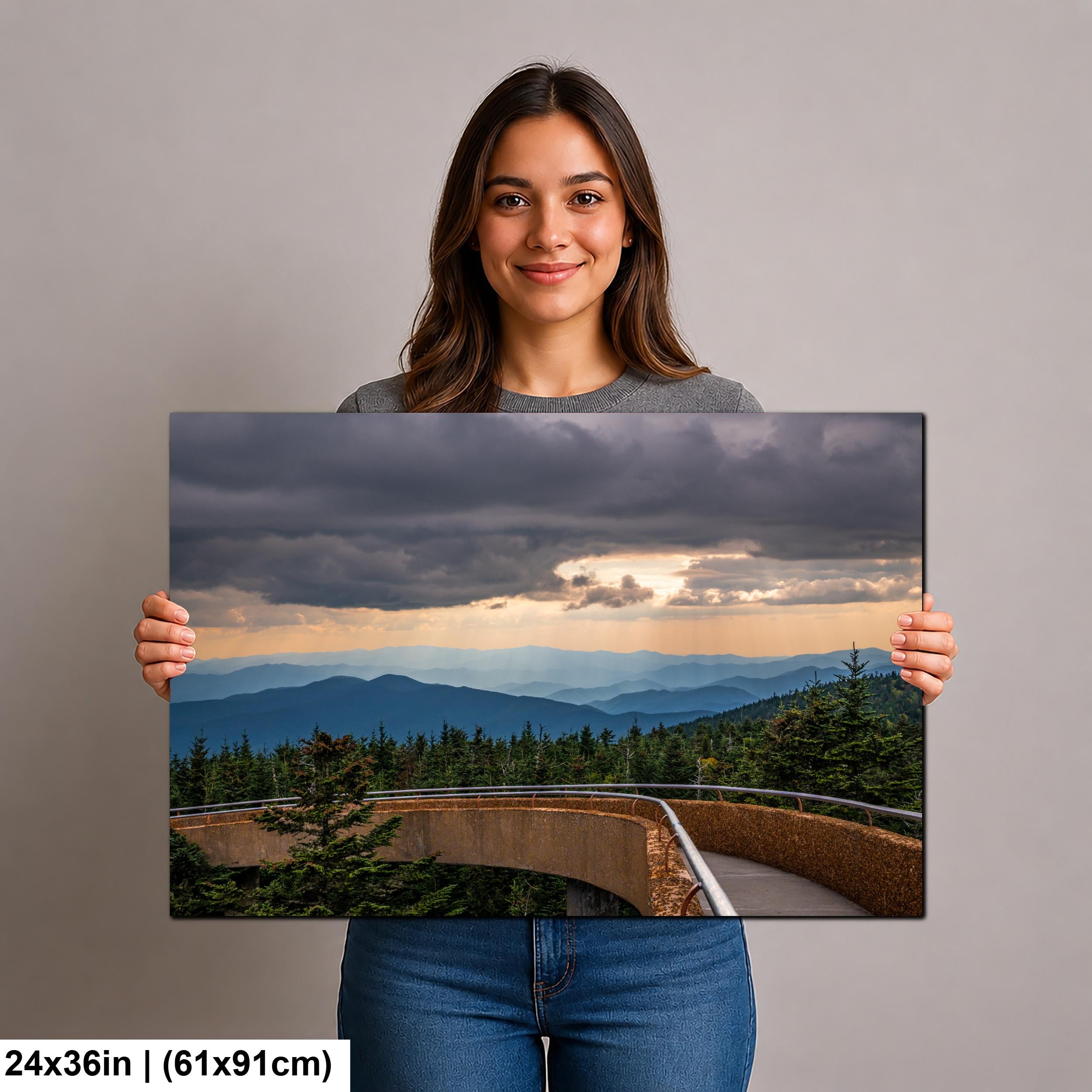 Storm's Light: Clingmans Dome Great Smoky Mountains Tennesse Photo Wall Art