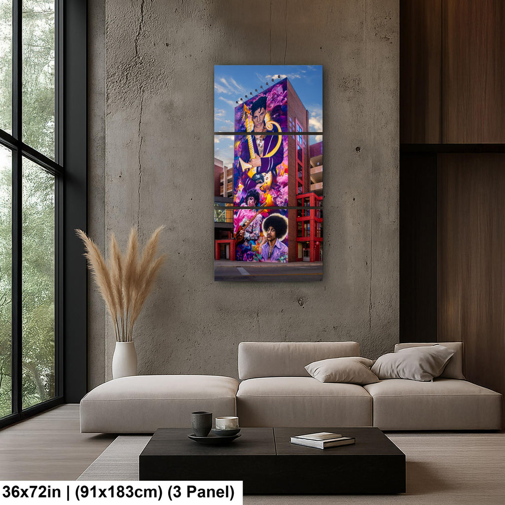 Prince Tribute Mural Minneapolis Photography Print, Minnesota Street Art Wall Decor, Purple Rain Urban Art