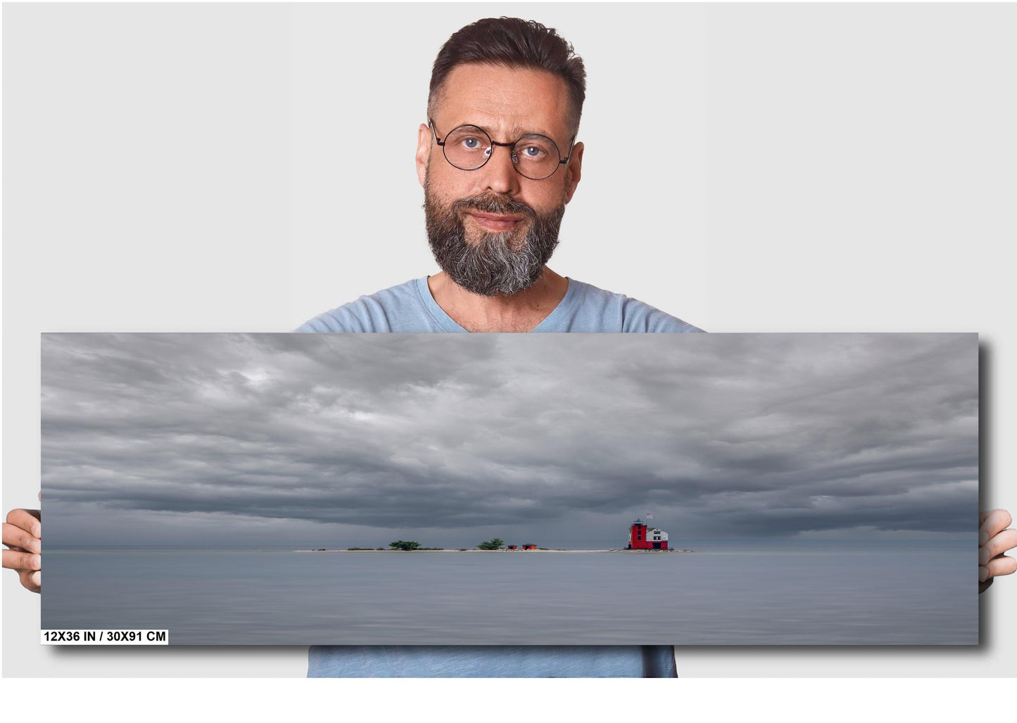 Mackinac Island Lighthouse Print – Round Island Light Photo | Nautical Wall Art Decor