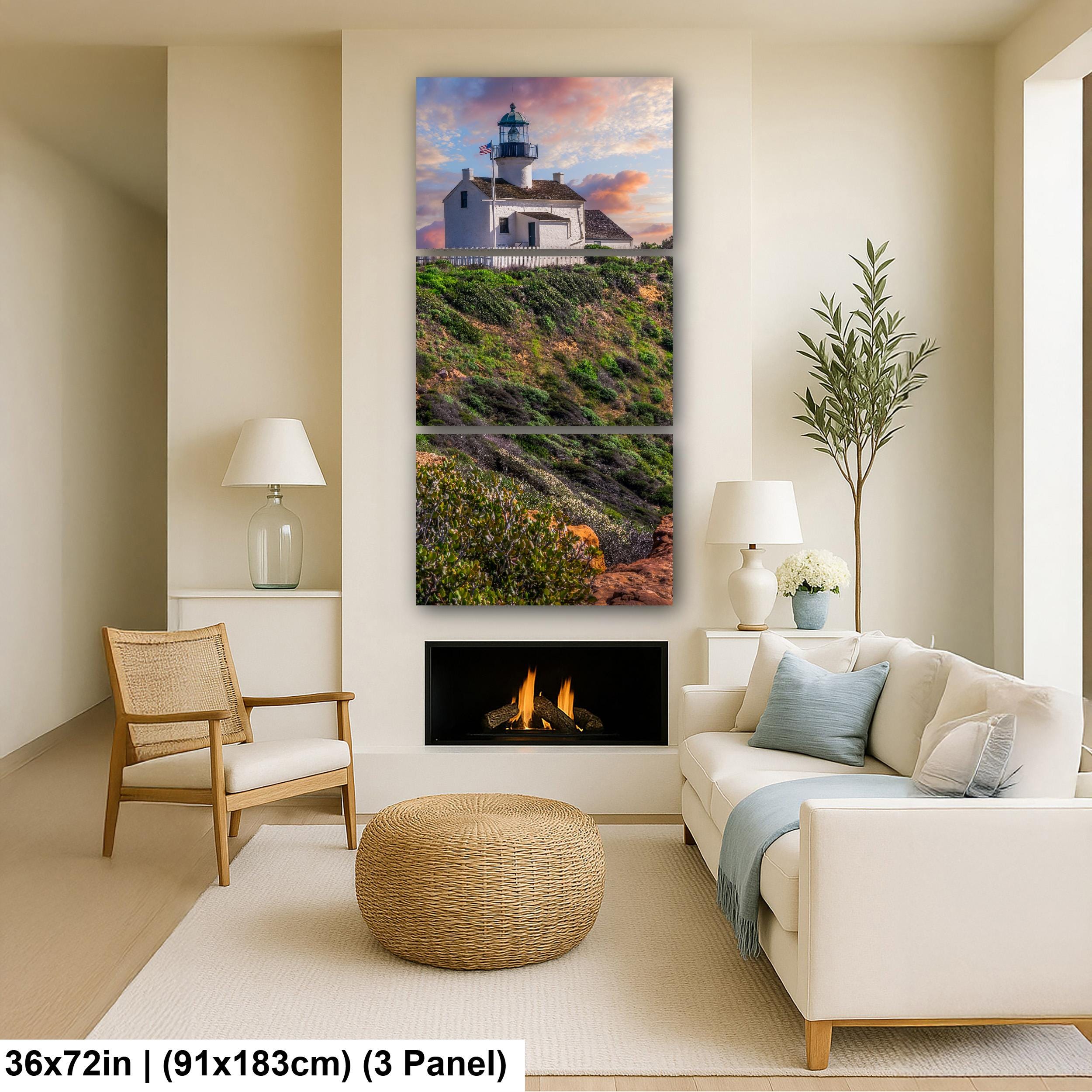 Beacon at Sunset: Point Loma Lighthouse San Diego California Photo Wall Art