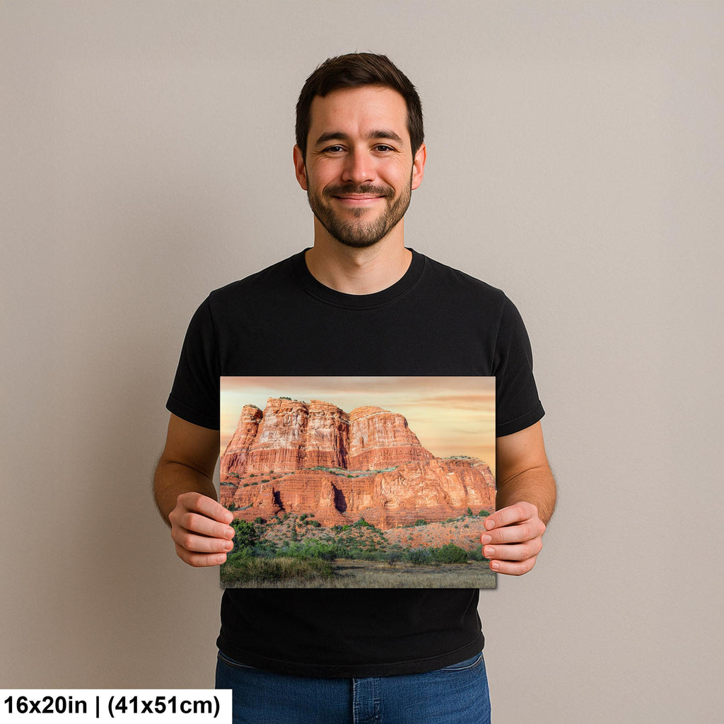 Sedona Arizona Red Rock Butte Photography Print, Southwest Desert Landscape Wall Art