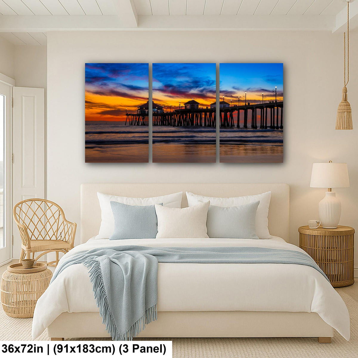 Pier Afterglow: Huntington Beach California Sunset Photography Wall Art