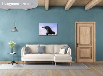 Raven Portrait Print: Arizona Desert Sky Wildlife Photography