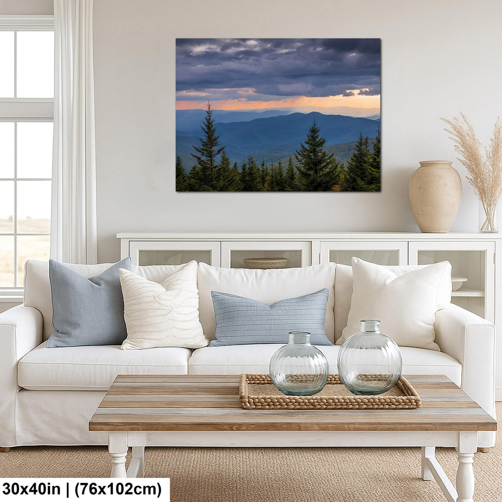 Storm Break: Mountain View Great Smoky Mountains Tennessee Photo Wall Art