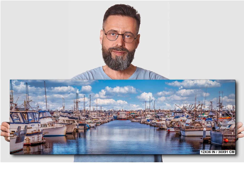 Seattle Fishermen's Terminal Art: Nautical Marina Print Wall Decor