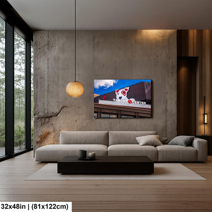 Target Center Bullseye Dog Mural, Minneapolis Minnesota Arena Wall Art, Timberwolves Lynx Basketball Photography Print