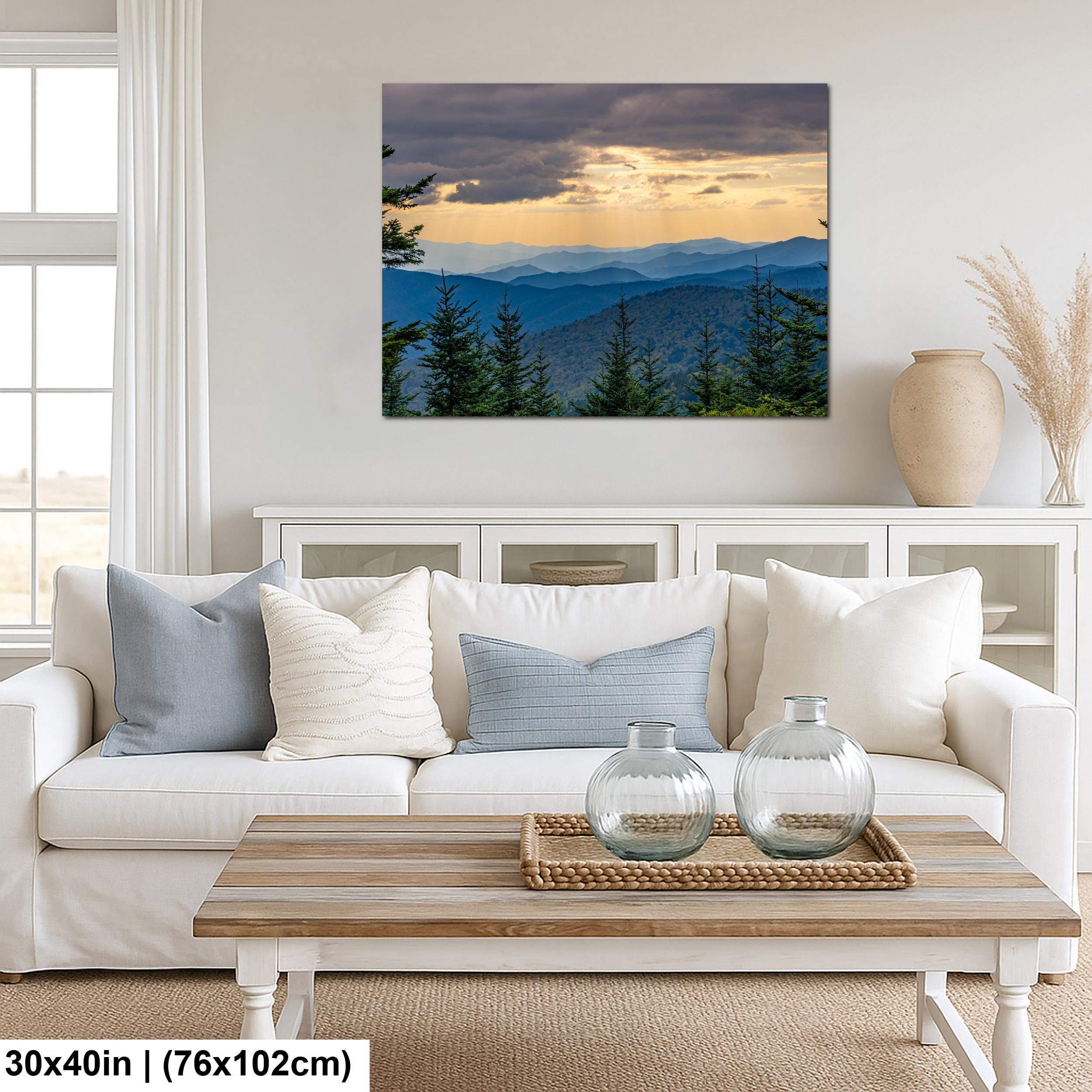 Smoky Horizon: Mountain View Great Smoky Mountains Tennessee Photo Wall Art