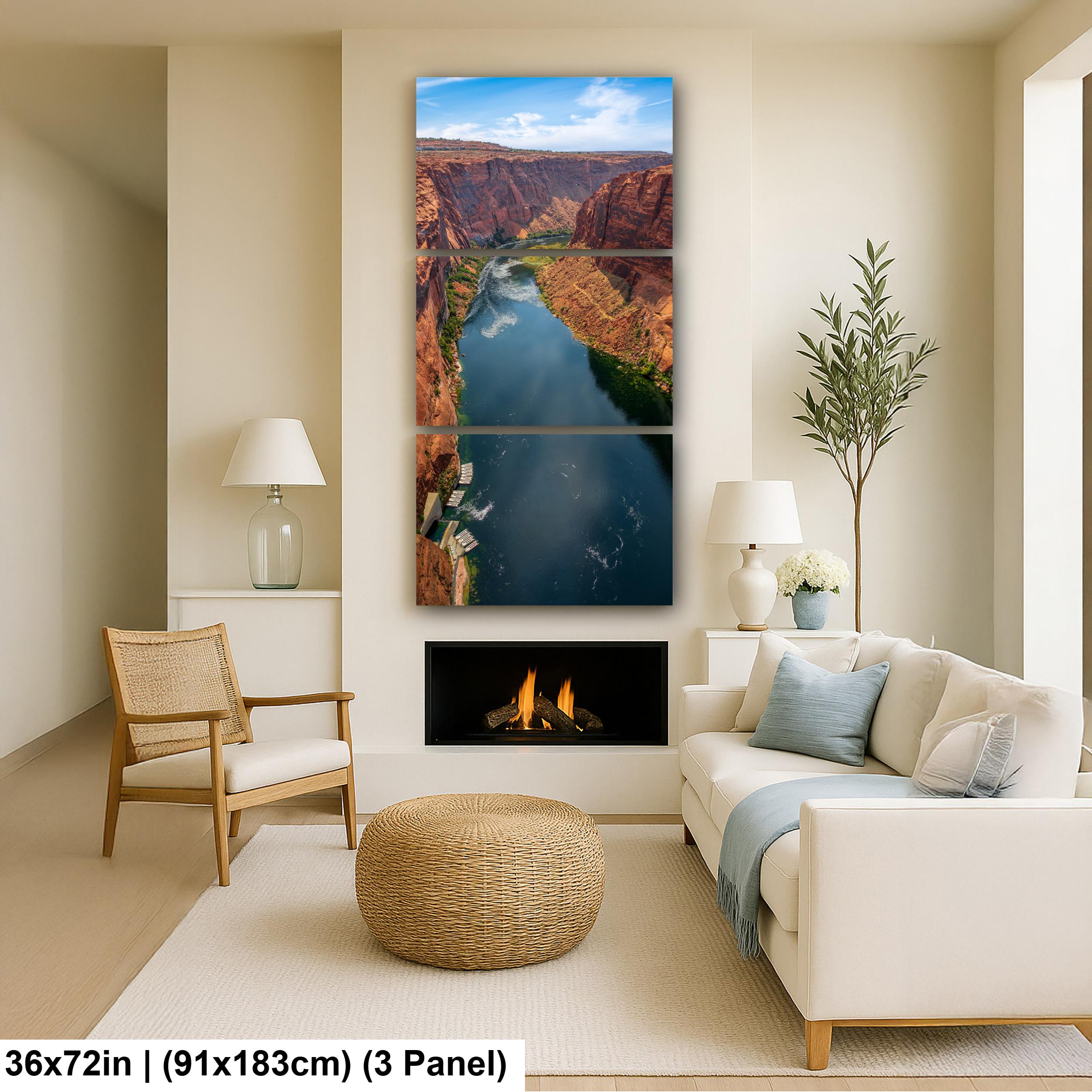 Colorado River Through Glen Canyon Cliffs Page Arizona Photography Print, Southwest Wall Art