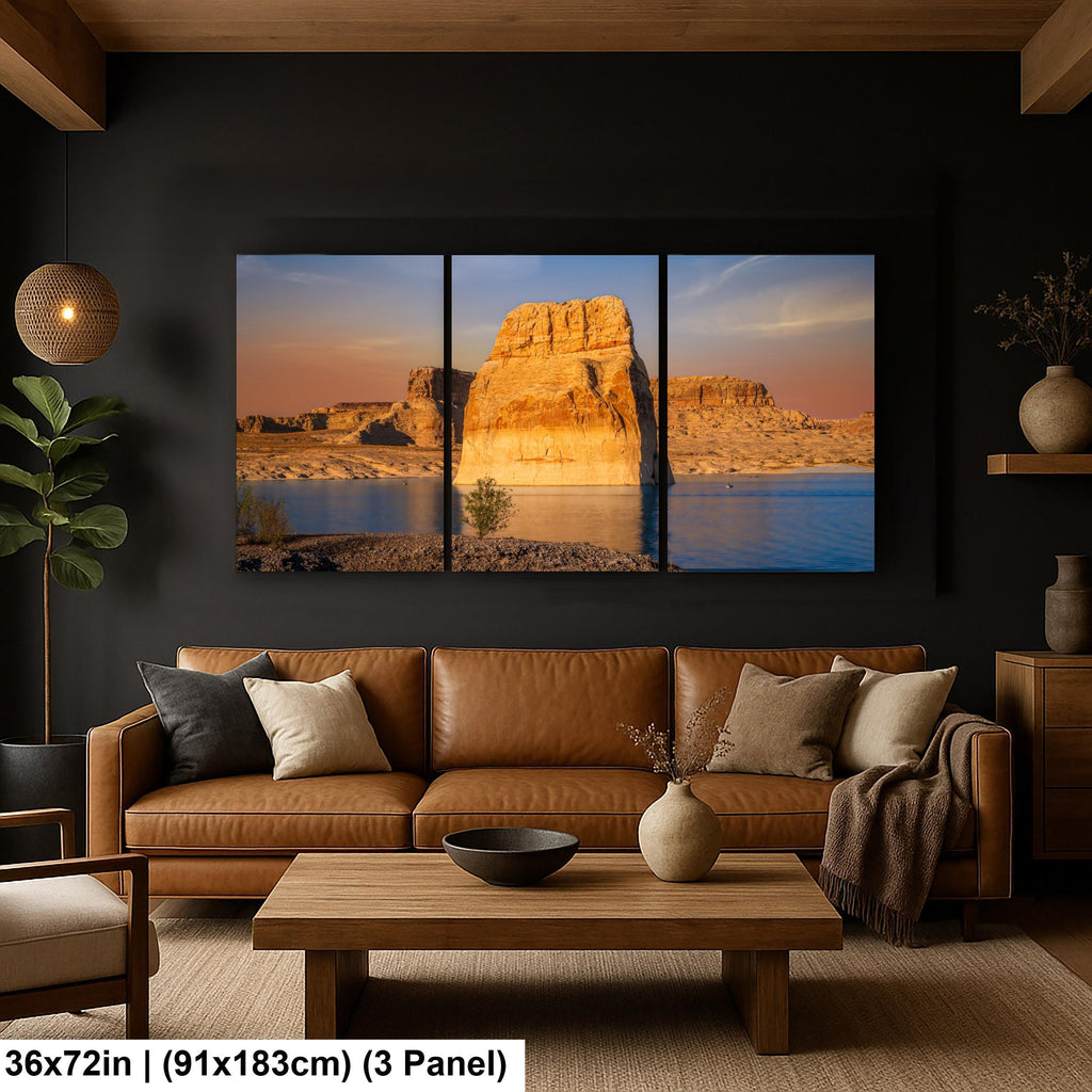 Lone Rock at Lake Powell Page Arizona Desert Landscape Photography Print