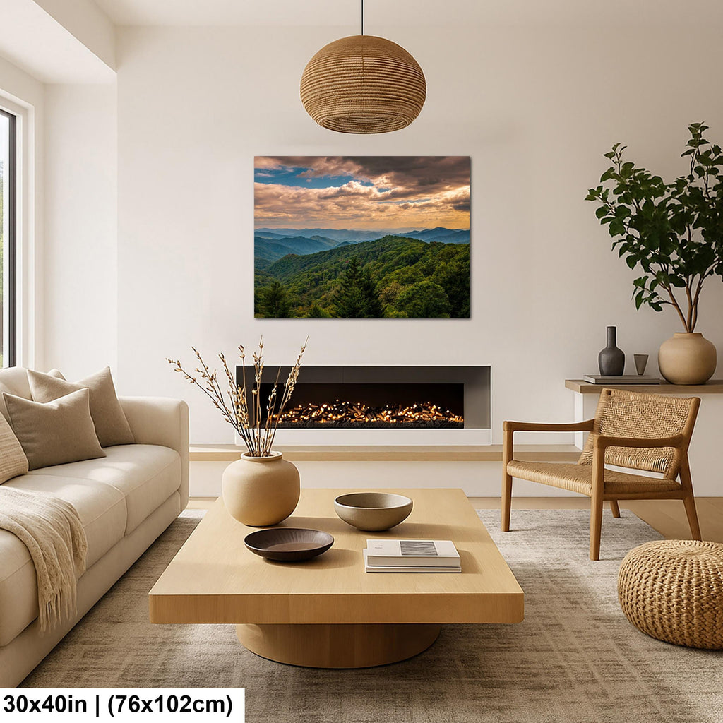 Distant Highlands: Great Smoky Mountains Tennessee Landscape Photo Wall Art