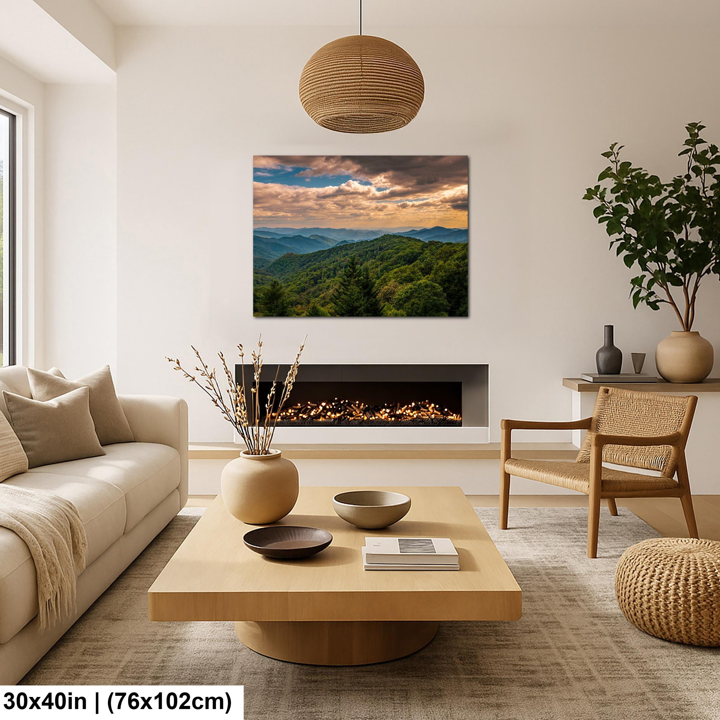 Distant Highlands: Great Smoky Mountains Tennessee Landscape Photo Wall Art