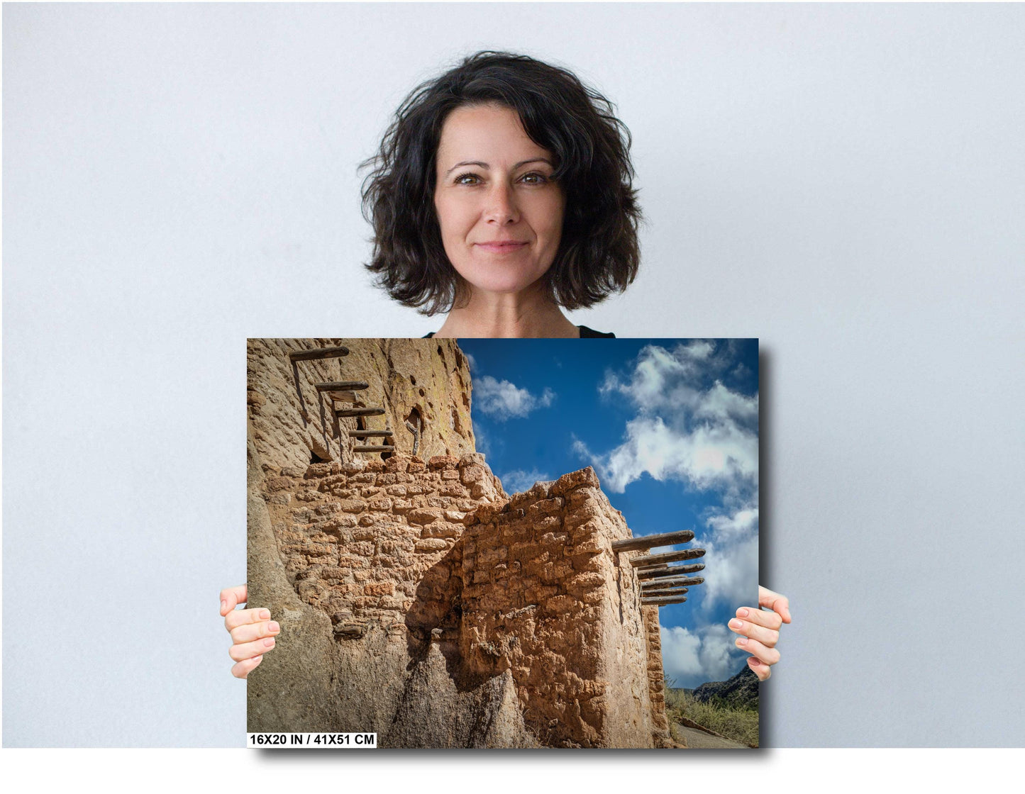 Ancient Abode: Exploring the Pueblo Home at Bandelier National Monument Los Alamos New Mexico Wall Art Print Aluminum/Acrylic/Metal/Canvas