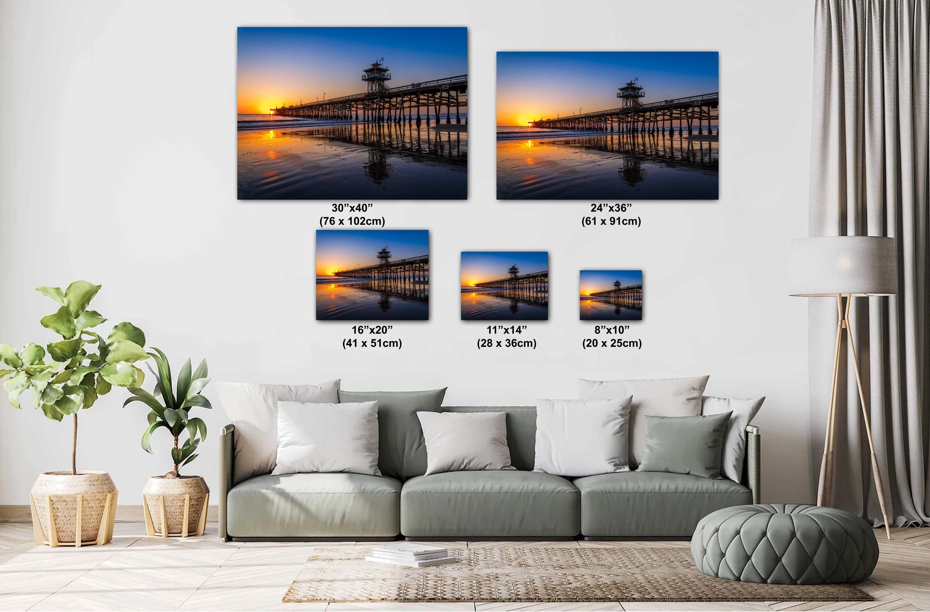 San Clemente Pier Sunset Print: Golden Hour Seascape Photography