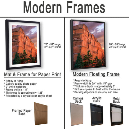 Red Sandstone Cliffs Photography Print, Red Rock Canyon Open Space Colorado Springs, Dramatic Sunset Wall Art