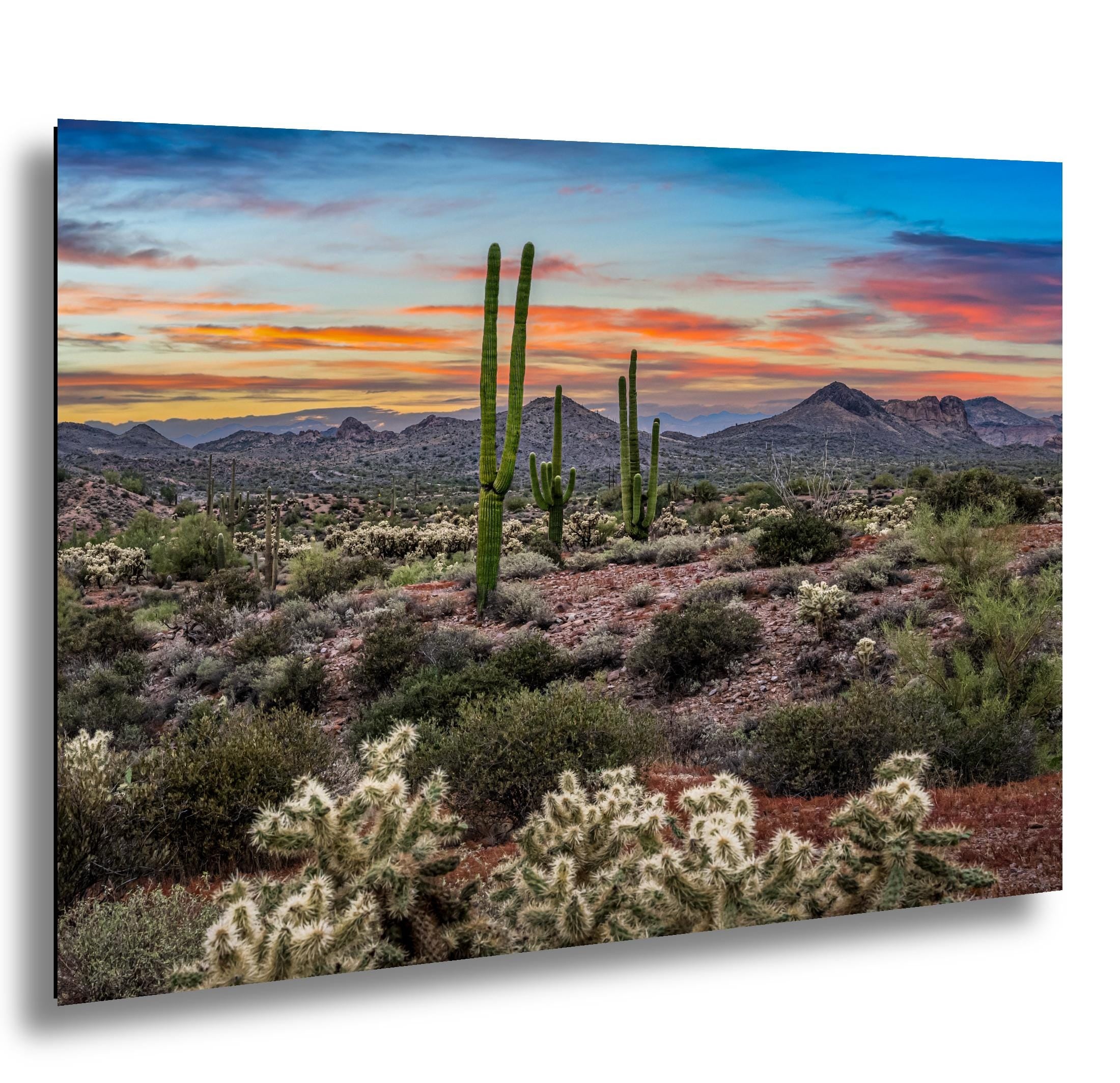 Sonoran Desert Sunset, Lost Dutchman State Park Arizona Southwest Photography Wall Art