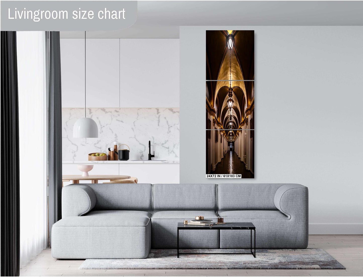 Pennsylvania State Capitol Hallway: Historic Building Wall Art Print Downtown Harrisburg Landmark Photography Aluminum/Acrylic/Metal/Canvas