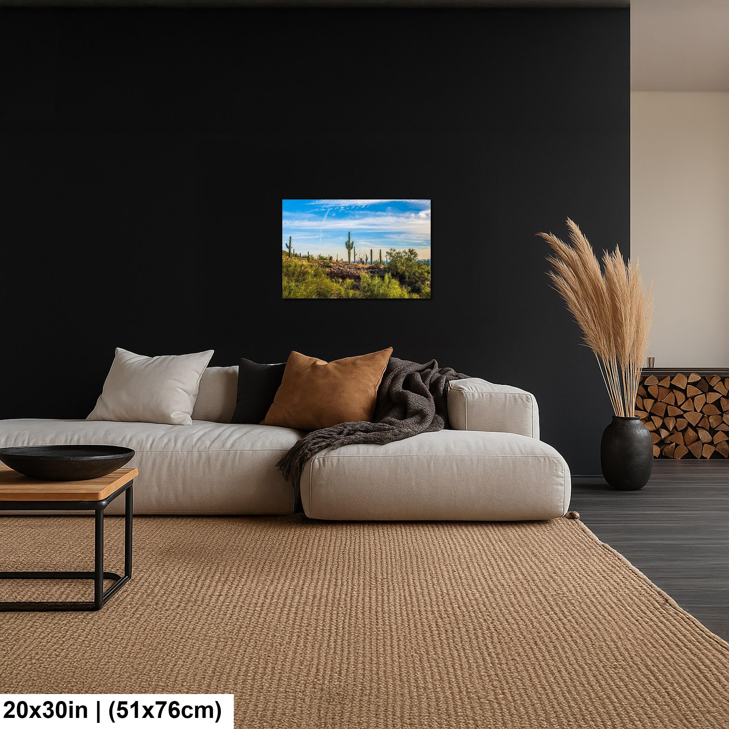 Golden Hour Saguaros at Usery Mountain Regional Park Mesa Arizona Desert Landscape Photography Print