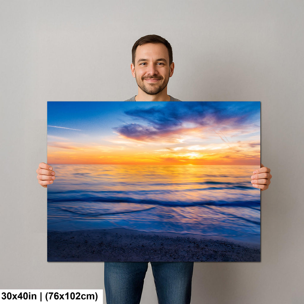 Gentle Waves: Bradenton Beach Sunset Anna Maria Island Florida Wall Art